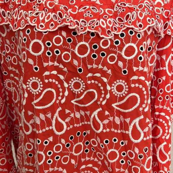 ASOS River Island Broderie Blouse Cold Shoulder - Picture 8 of 14